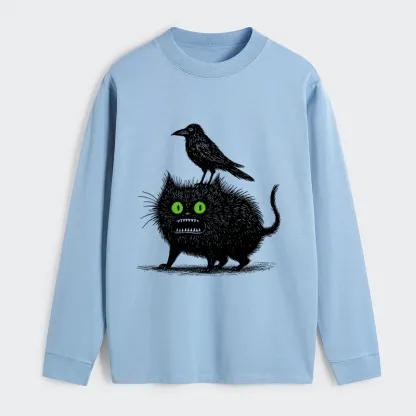 Tokyo-Tiger Crow And Black Cat Long Sleeve T-Shirt