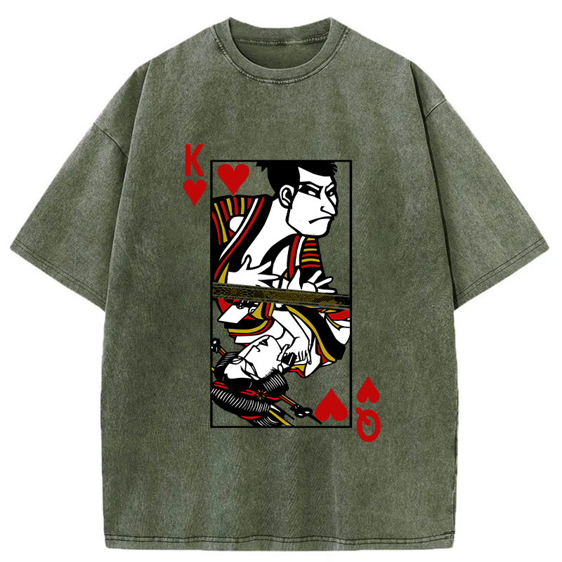 Tokyo-Tiger Japanese Poker Geisha Washed T-Shirt