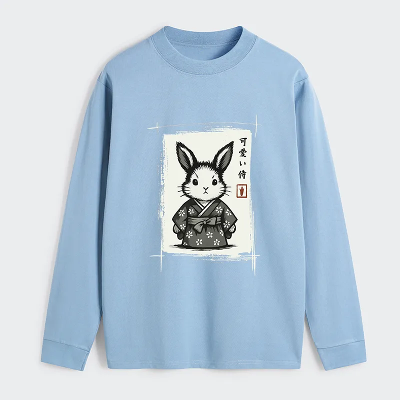 Tokyo-Tiger Woodcut Bunny Classic Long Sleeve T-Shirt