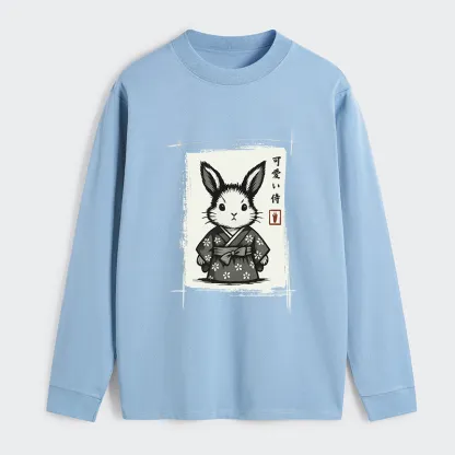 Tokyo-Tiger Woodcut Bunny Classic Long Sleeve T-Shirt