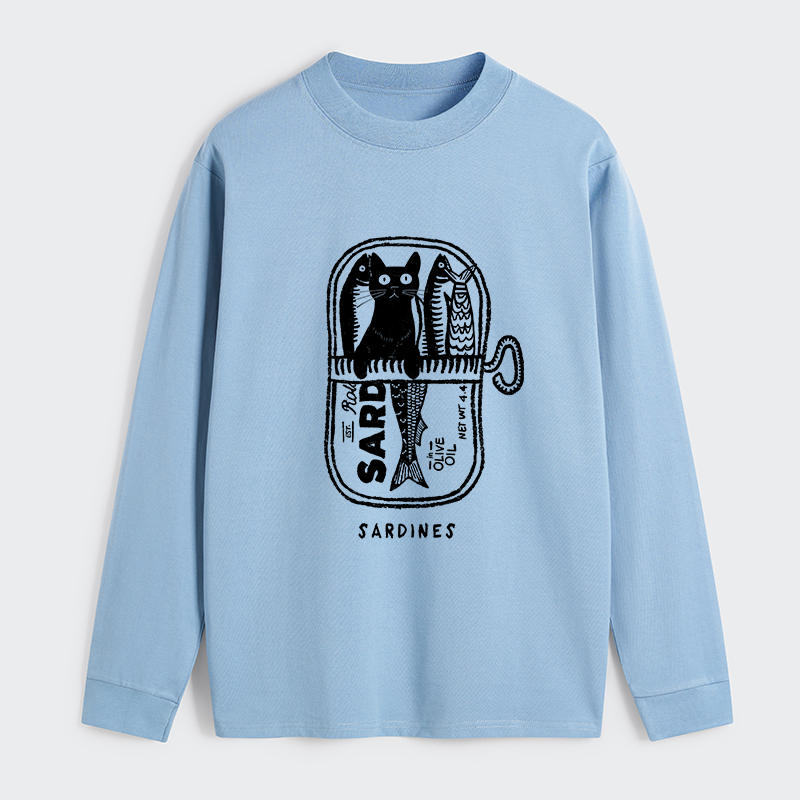 Tokyo-Tiger Cat Hiding In A Sardine Can Classic Long Sleeve T-Shirt