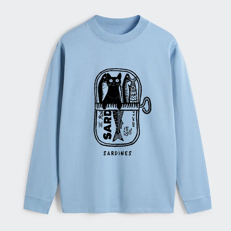 Tokyo-Tiger Cat Hiding In A Sardine Can Classic Long Sleeve T-Shirt
