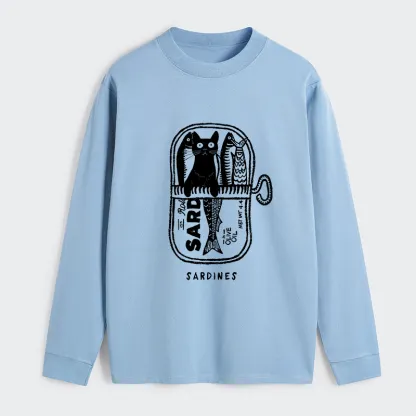 Tokyo-Tiger Cat Hiding In A Sardine Can Classic Long Sleeve T-Shirt