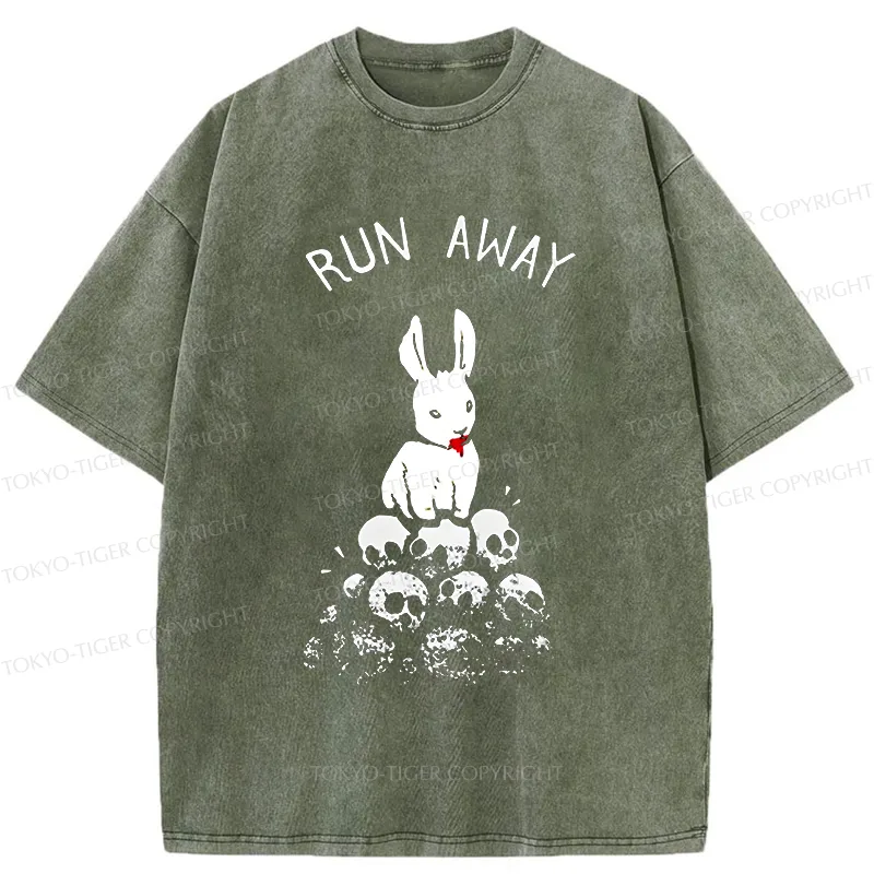 Tokyo-Tiger Man-eating Rabbit Washed T-Shirt