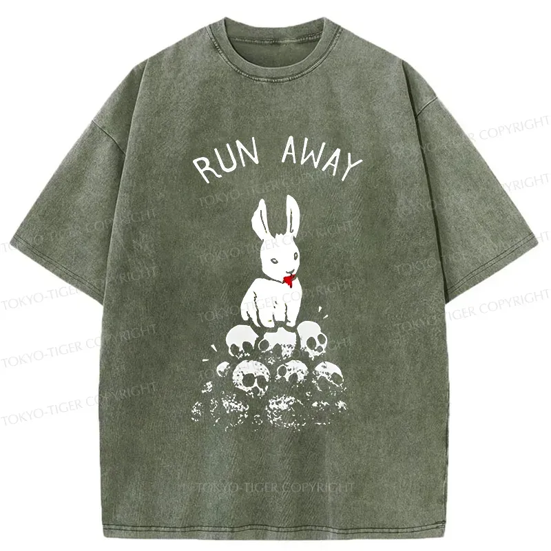Tokyo-Tiger Man-eating Rabbit Washed T-Shirt