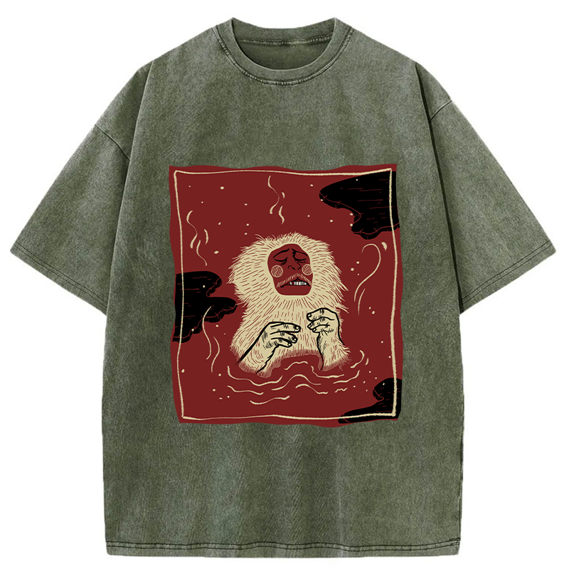 Tokyo-Tiger Japanese Macaque Washed T-Shirt