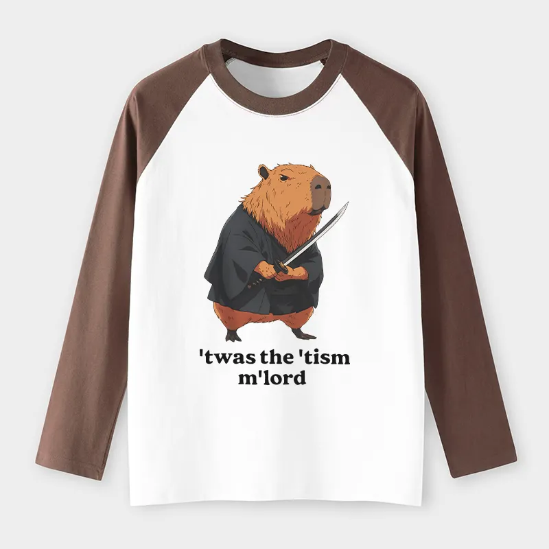 Tokyo-Tiger Focused Samurai Capybara long sleeve T-shirt