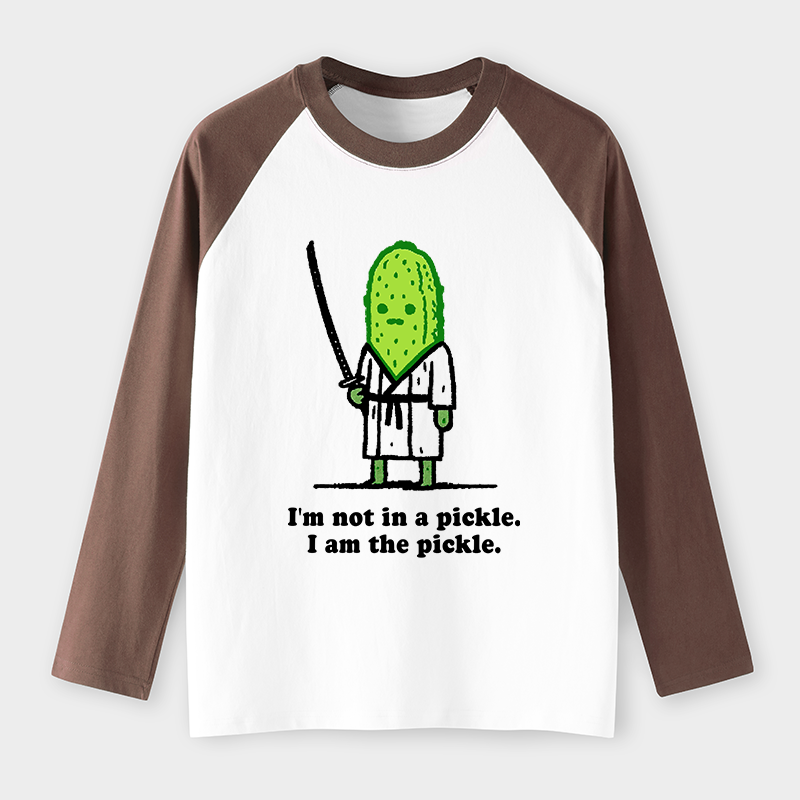 Tokyo-Tiger Funny Cucumber Samurai Raglan Long Sleeve T-shirt