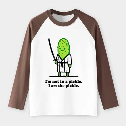 Tokyo-Tiger Funny Cucumber Samurai Raglan Long Sleeve T-shirt