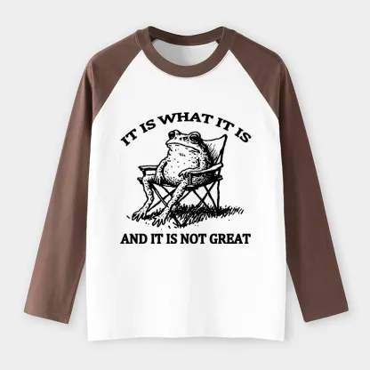 Tokyo-Tiger Resting Frog Funny Raglan Long Sleeve T-shirt