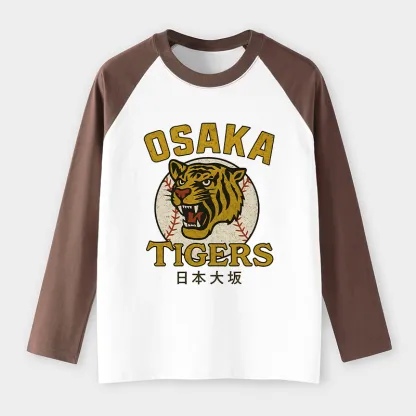 Tokyo-Tiger Funny Osaka Tigers Raglan Long Sleeve T-shirt