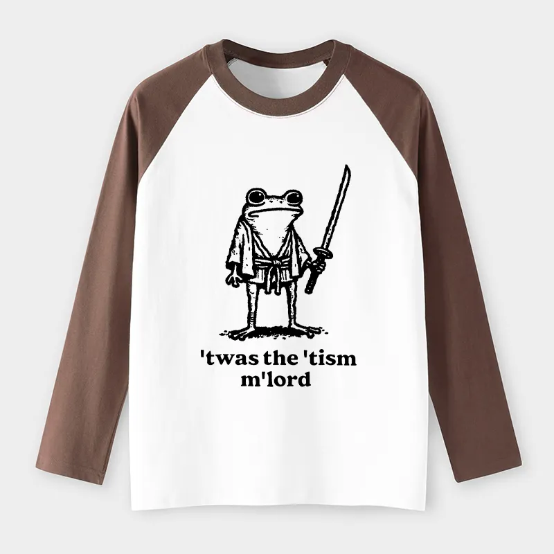 Tokyo-Tiger Focused Samurai Frog Raglan Long Sleeve T-shirt