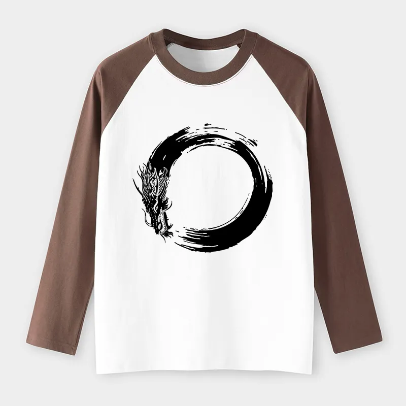 Tokyo-Tiger Dragon's Circle Raglan Long Sleeve T-shirt