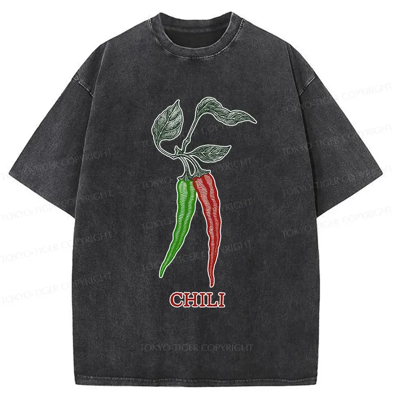 Tokyo-Tiger Red Pepper Washed T-Shirt
