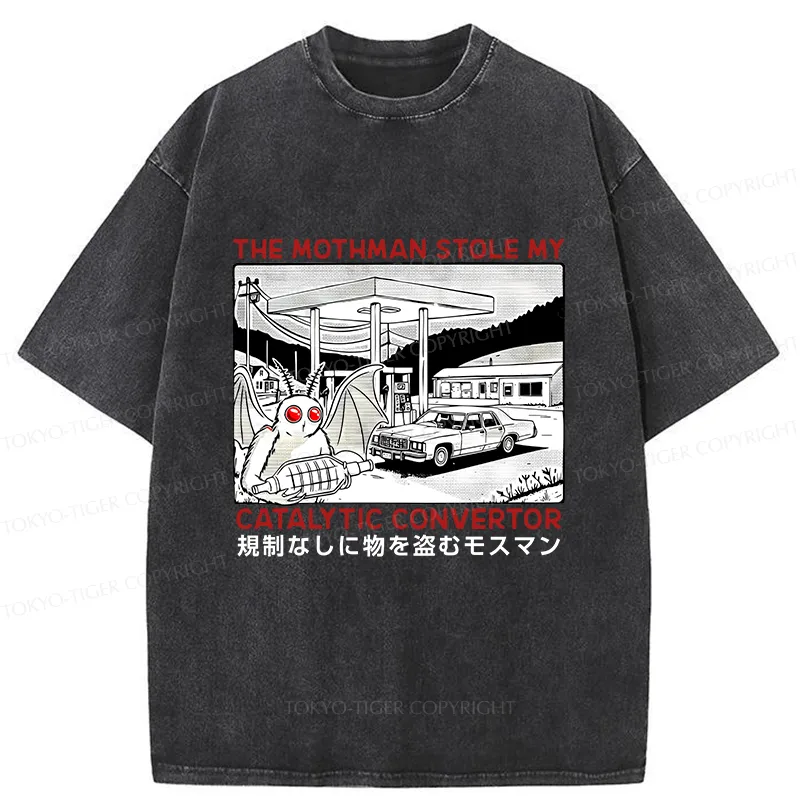 Tokyo-Tiger Mothman Is Stealing Washed T-Shirt