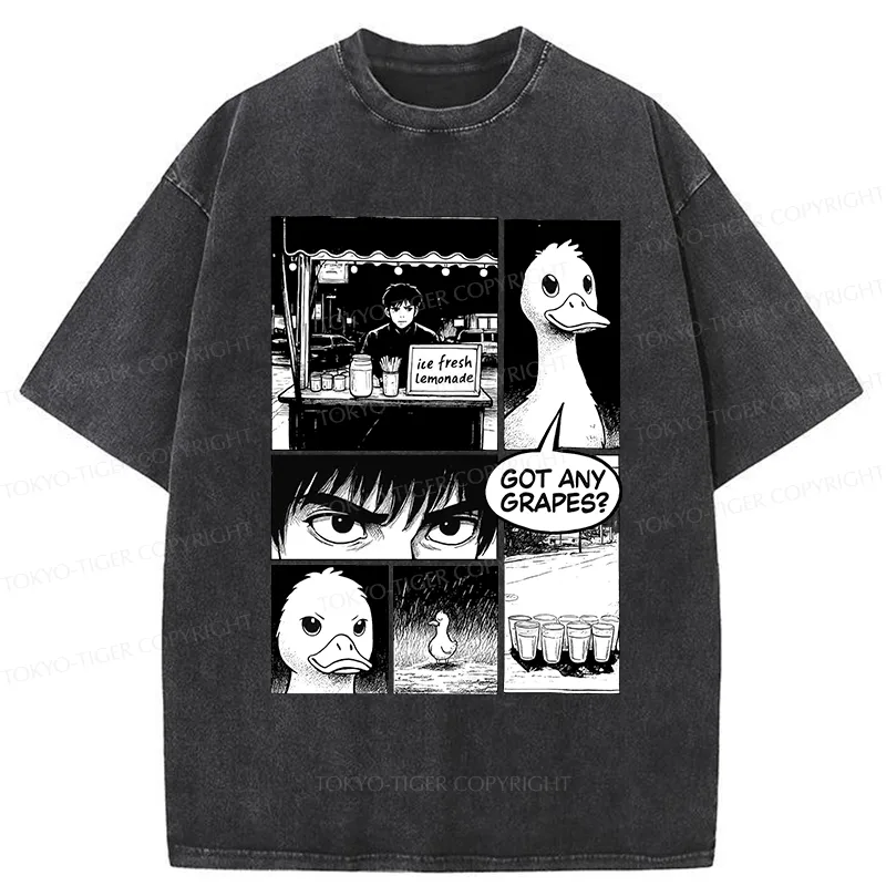 Tokyo-Tiger Duck And Lemonade Washed T-Shirt