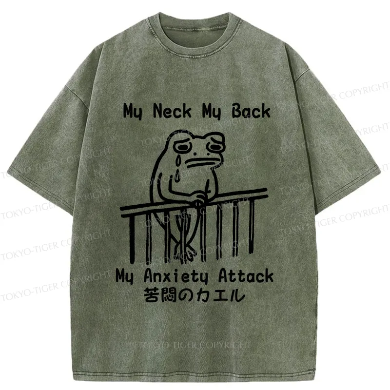 Tokyo-Tiger Melancholy Frog Washed T-Shirt