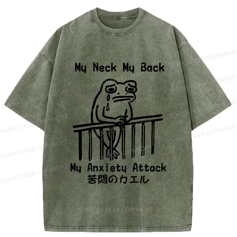 Tokyo-Tiger Melancholy Frog Washed T-Shirt