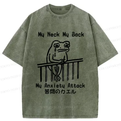 Tokyo-Tiger Melancholy Frog Washed T-Shirt