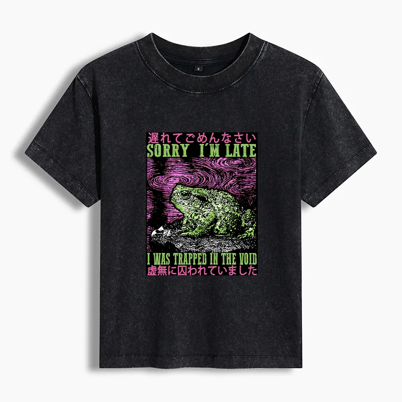Tokyo-Tiger Frogs Trapped In The Void Washed T-Shirt Sale