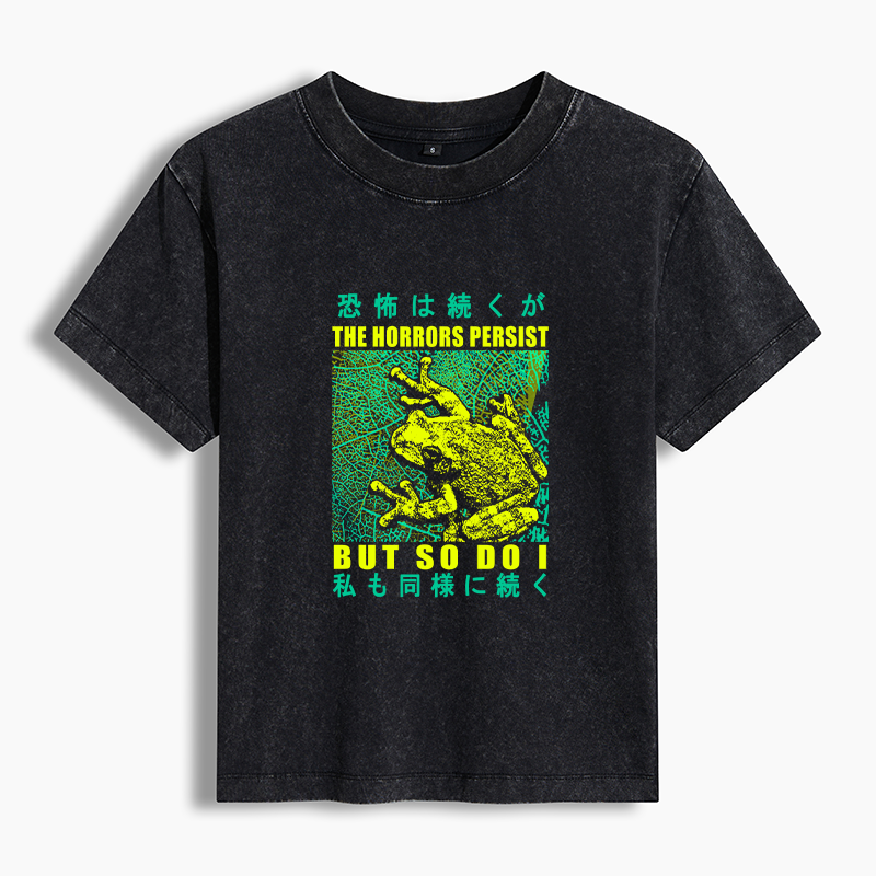 Tokyo-Tiger The Horrors Persist Frog Washed T-shirt