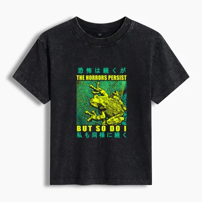 Tokyo-Tiger The Horrors Persist Frog Washed T-shirt