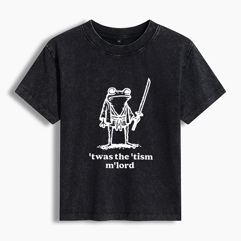 Tokyo-Tiger Focused Samurai Frog Washed T-shirt