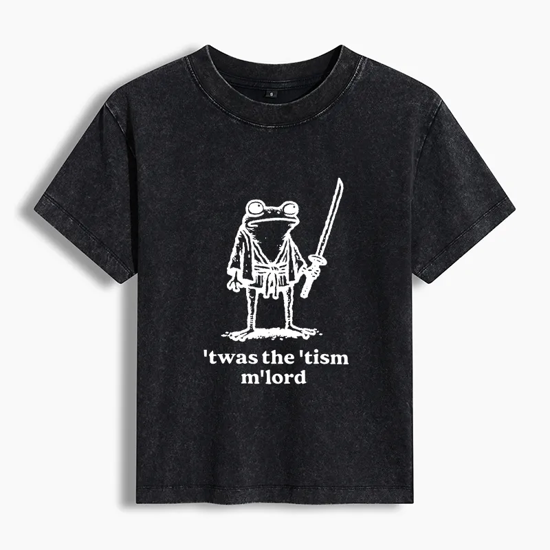 Tokyo-Tiger Focused Samurai Frog Washed T-shirt