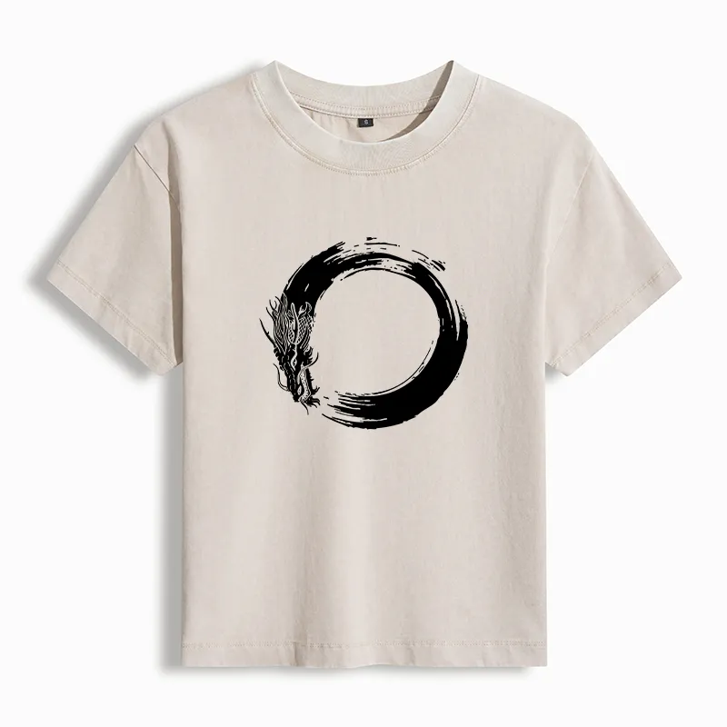 Tokyo-Tiger Dragon's Circle Washed T-shirt