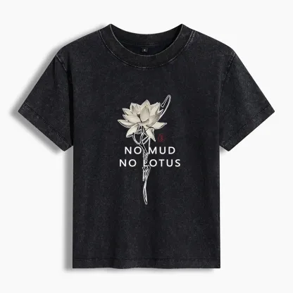 Tokyo-Tiger Japanese Zen Lotus Washed T-shirt