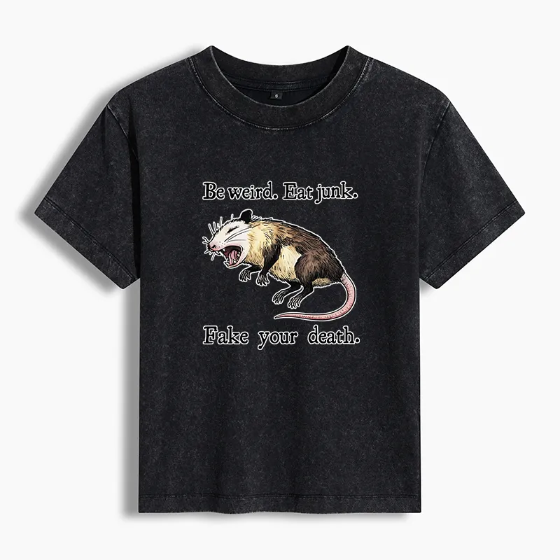 Tokyo-Tiger Possum Playing Dead Washed T-shirt