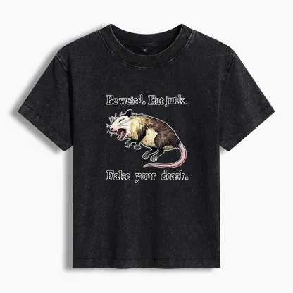 Tokyo-Tiger Possum Playing Dead Washed T-shirt