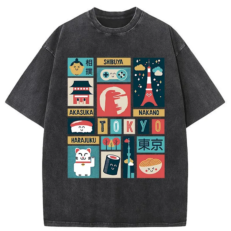 Tokyo-Tiger Tokyo Features Washed T-Shirt