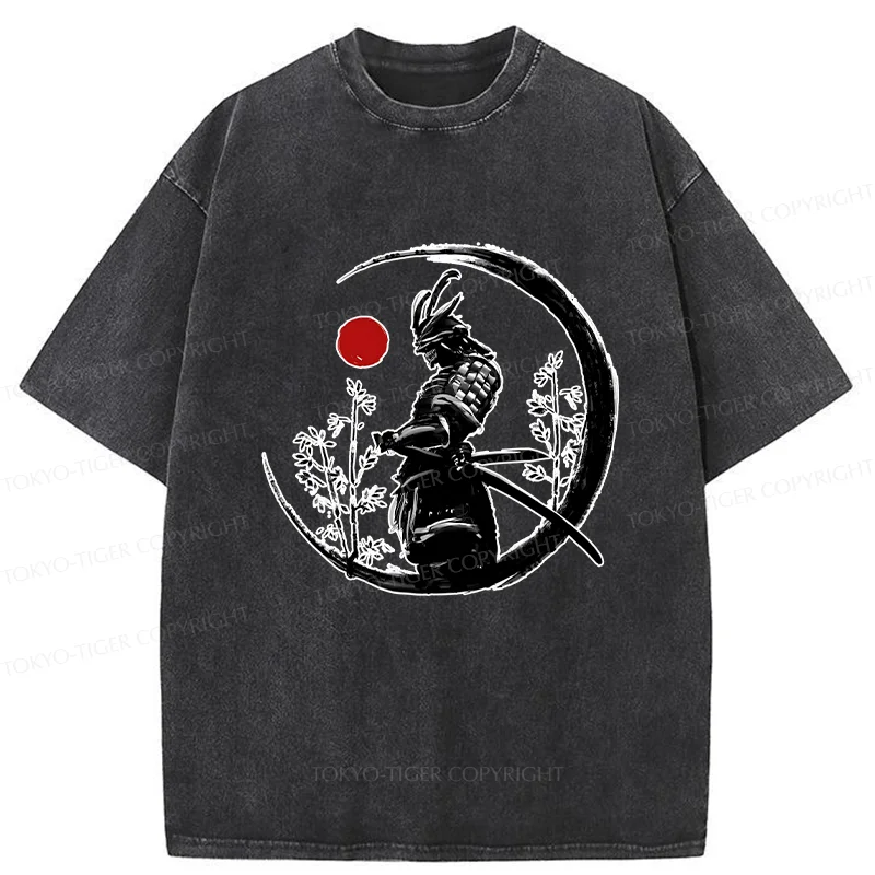 Tokyo-Tiger Bamboo Forest Samurai Washed T-Shirt