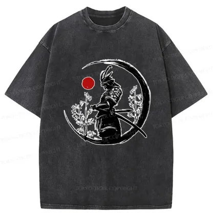 Tokyo-Tiger Bamboo Forest Samurai Washed T-Shirt