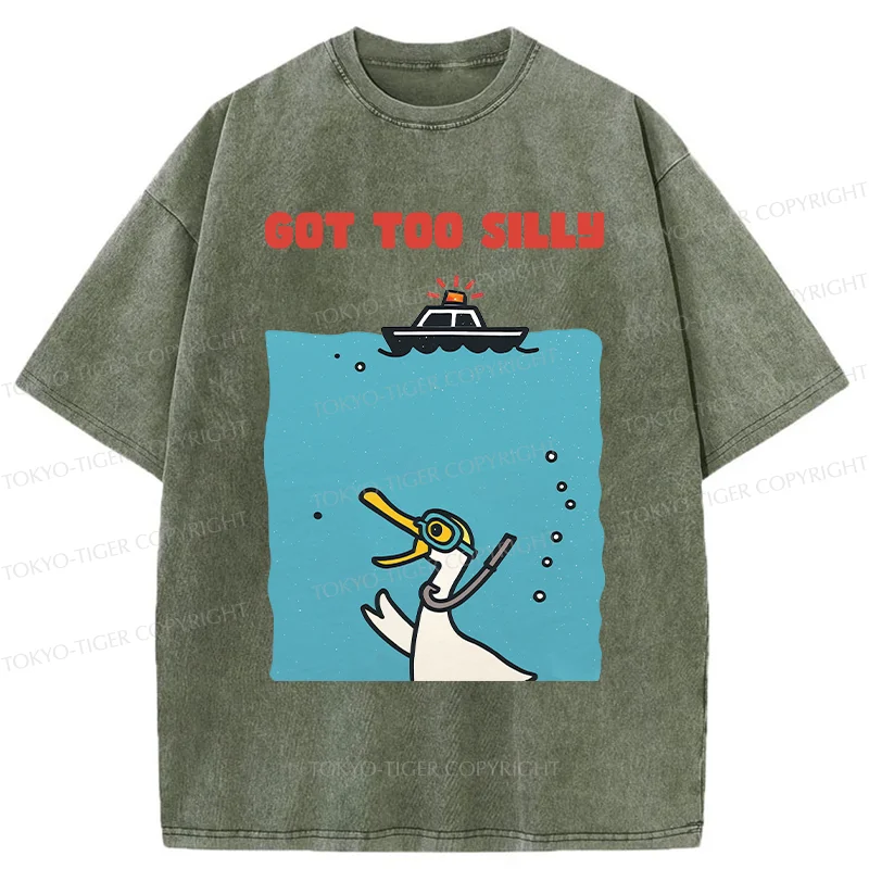 Tokyo-Tiger Diving Goose Washed T-Shirt