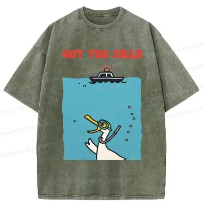 Tokyo-Tiger Diving Goose Washed T-Shirt
