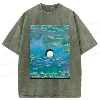Tokyo-Tiger Frog In The Pond Washed T-Shirt