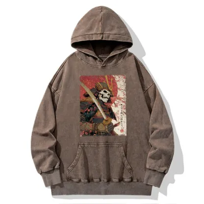 Tokyo-Tiger Samurai Under The Sakura Washed Hoodie