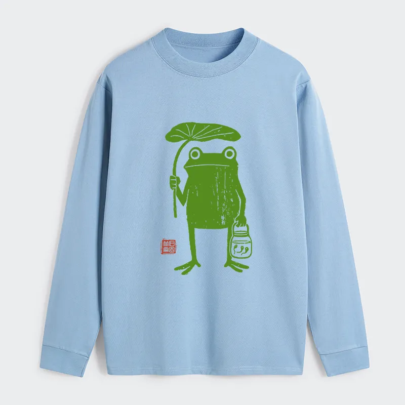 Tokyo-Tiger Frogs Taking Shelter From The Rain Classic Long Sleeve T-Shirt