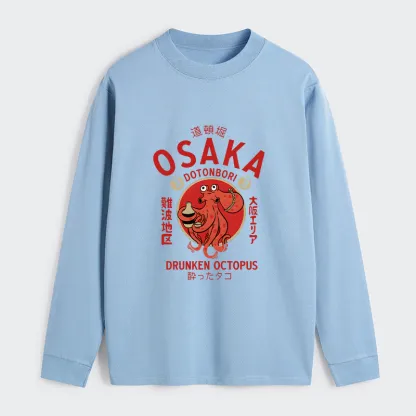 Tokyo-Tiger Drunken Octopus Japan Classic Long Sleeve T-Shirt