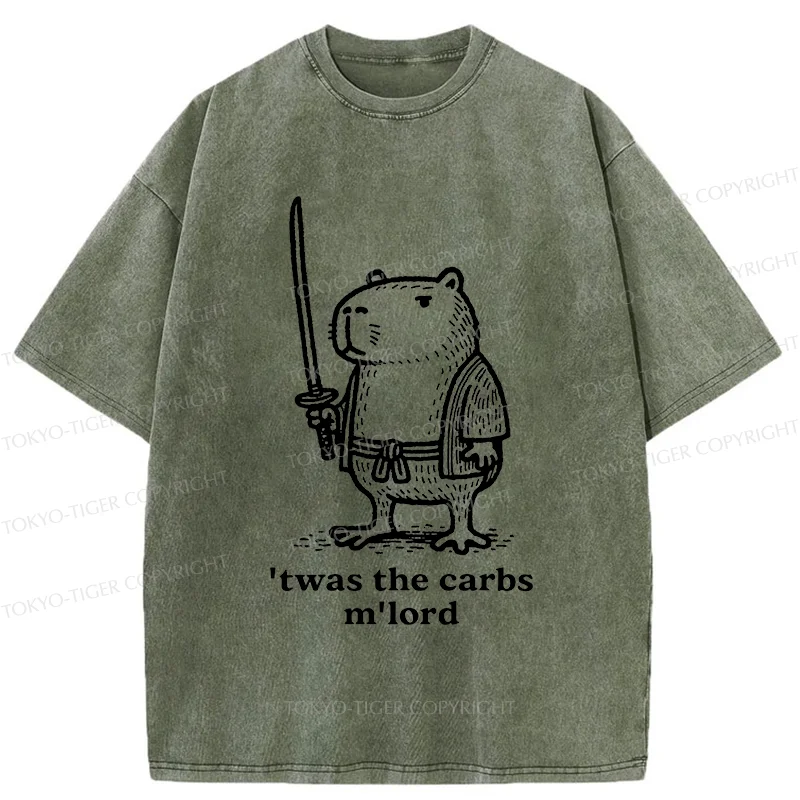 Tokyo-Tiger Obese Capybara Washed T-Shirt