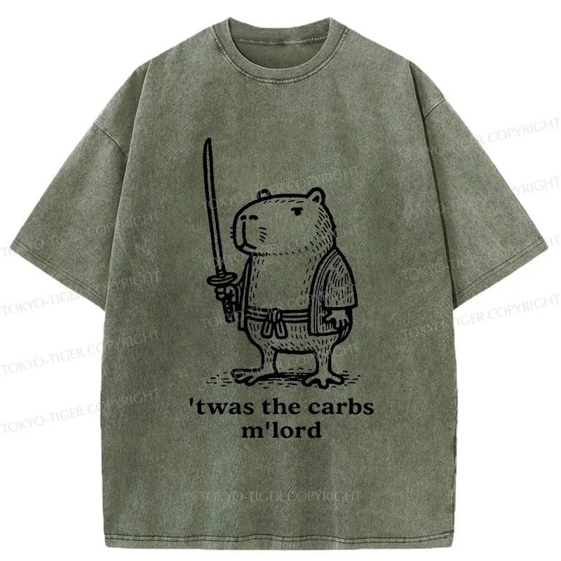 Tokyo-Tiger Obese Capybara Washed T-Shirt