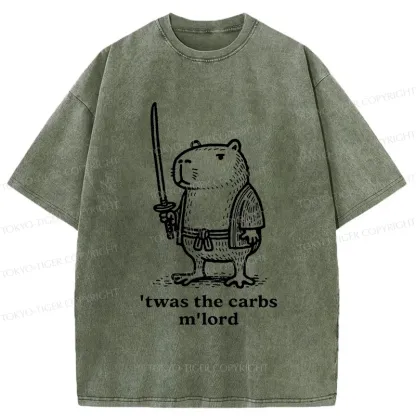 Tokyo-Tiger Obese Capybara Washed T-Shirt