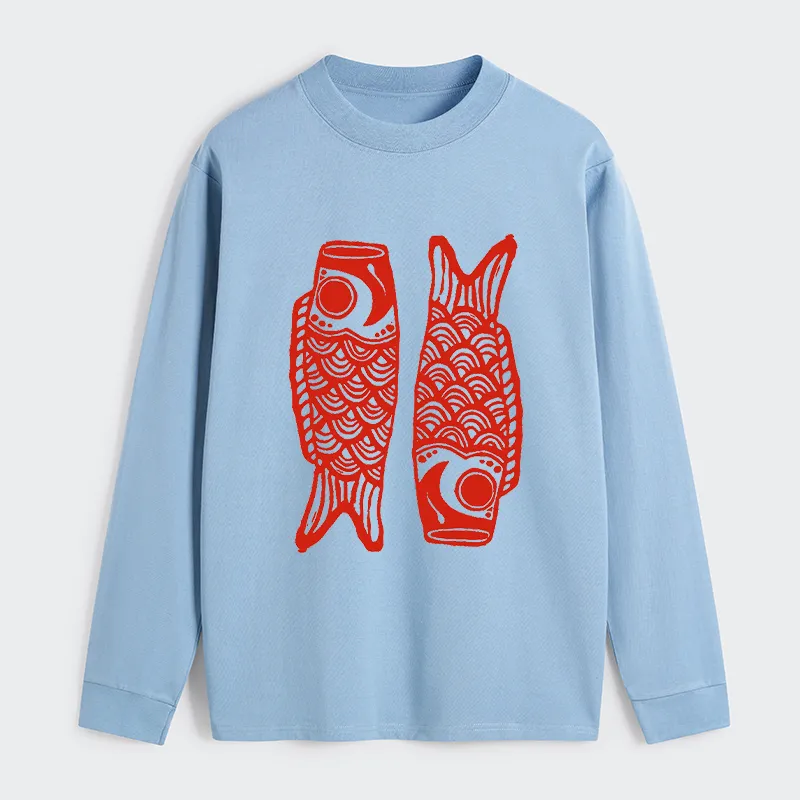 Tokyo-Tiger Retro Carp Streamer Classic Long Sleeve T-Shirt