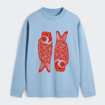 Tokyo-Tiger Retro Carp Streamer Classic Long Sleeve T-Shirt