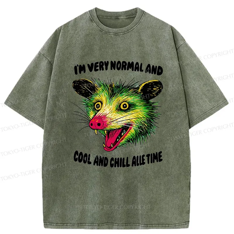Tokyo-Tiger Psychedelic Possum Washed T-Shirt
