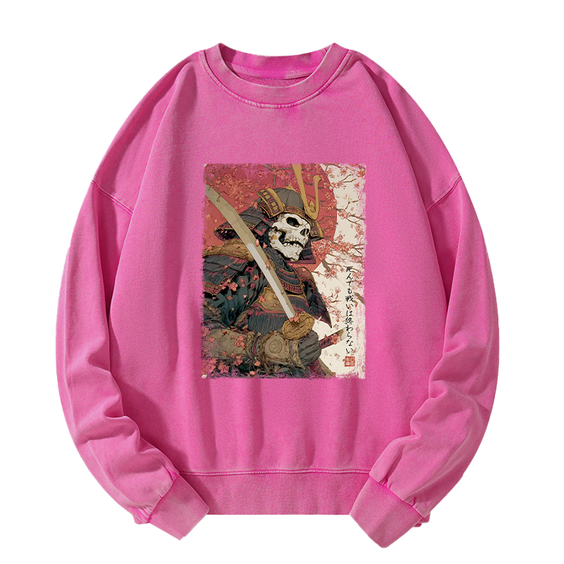 Tokyo-Tiger Samurai Under The Sakura Washed Sweatshirt