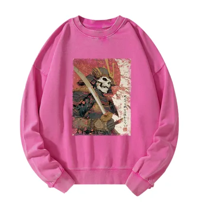 Tokyo-Tiger Samurai Under The Sakura Washed Sweatshirt
