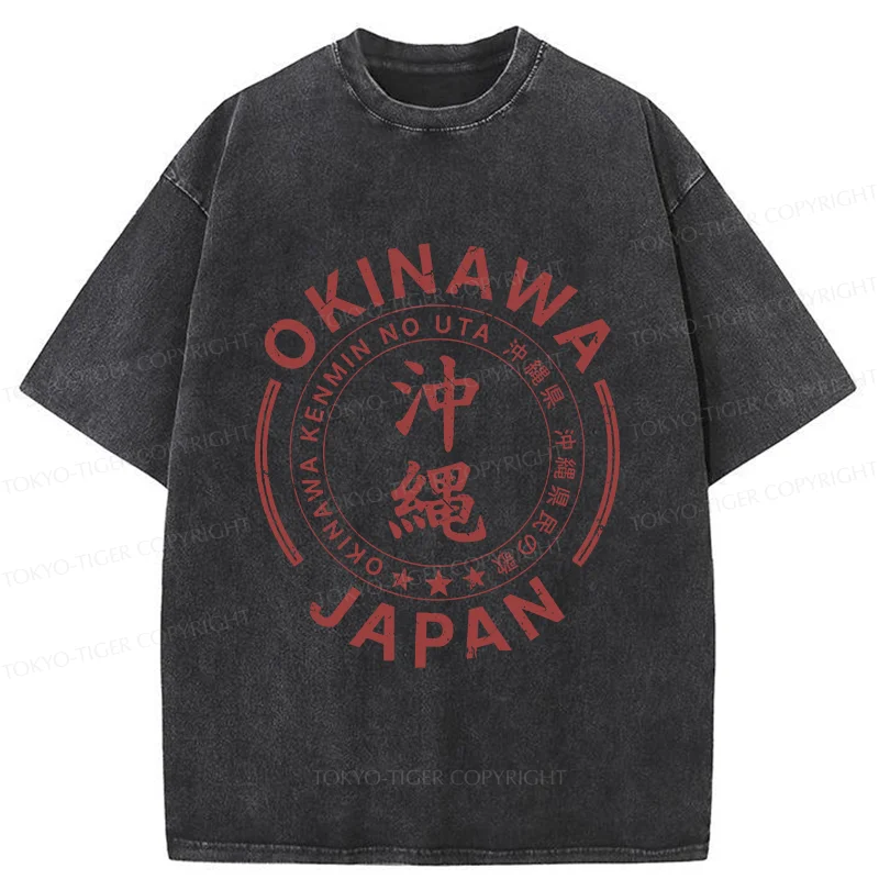 Tokyo-Tiger Retro Japan Okinawa Washed T-Shirt